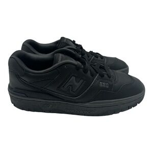 New Balance 550 Shoes YOUTH Size 7Y‎ Triple Black Sneakers GSB550BB